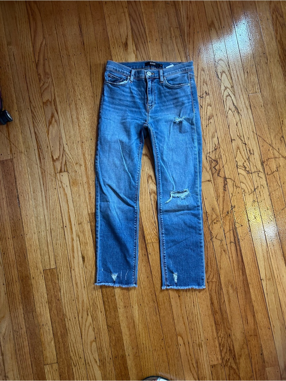 Hudson Nico Straight Women’s Blue Distressed Jeans Size 27